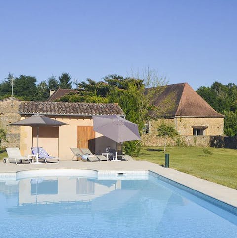 Swim some lengths in the large private pool