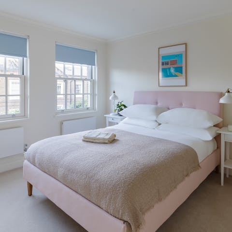 Wake up well-rested in the plush bedroom