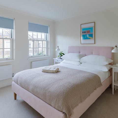 Wake up well-rested in the plush bedroom