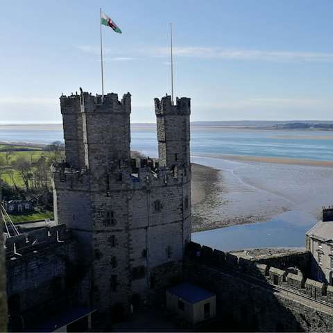 Visit Caernarfon Castle, just five minutes from your doorstep
