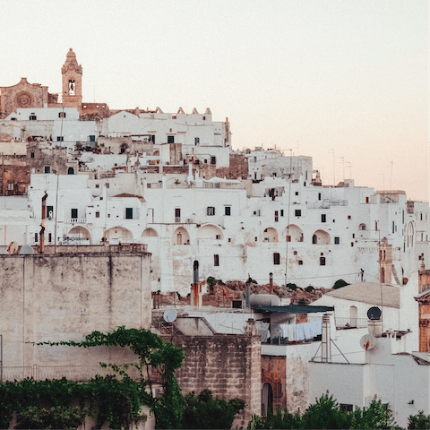 Explore the beautiful white city of Ostuni, and get lost in the Old Town