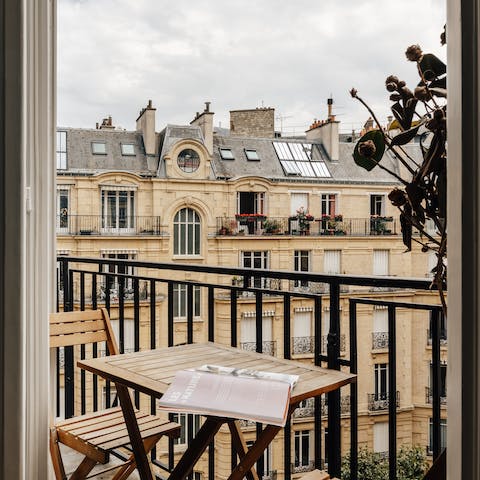 Enjoy the view of stunning architecture from your balcony