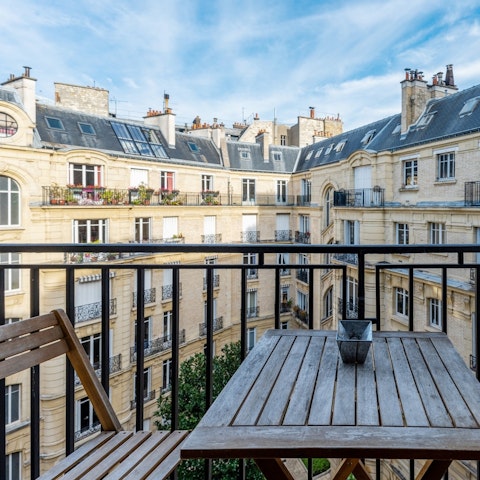 Enjoy the view of stunning architecture from your balcony