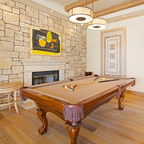 Play pool in an elegant ambiance