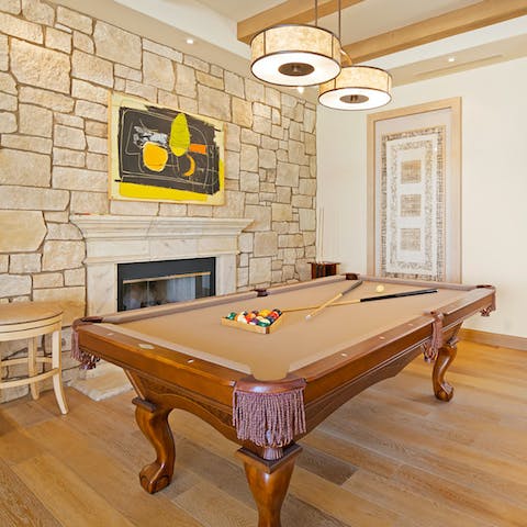 Play pool in an elegant ambiance