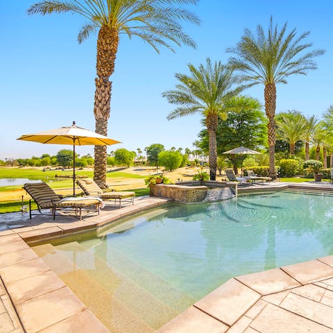 Spend hot desert days poolside