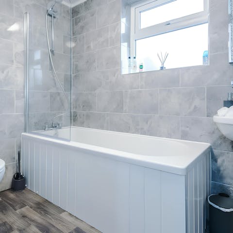 Sink into a bubble bath after a busy day wandering around Manchester
