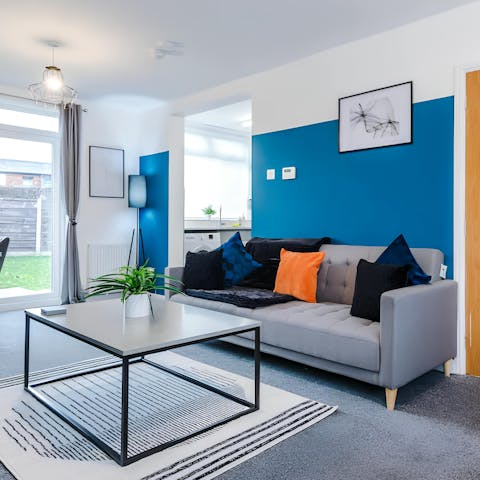 Lounge on the sofa and put on your favourite TV show