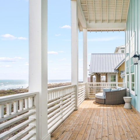 Catch sunrise and sunset over the ocean from the terrace