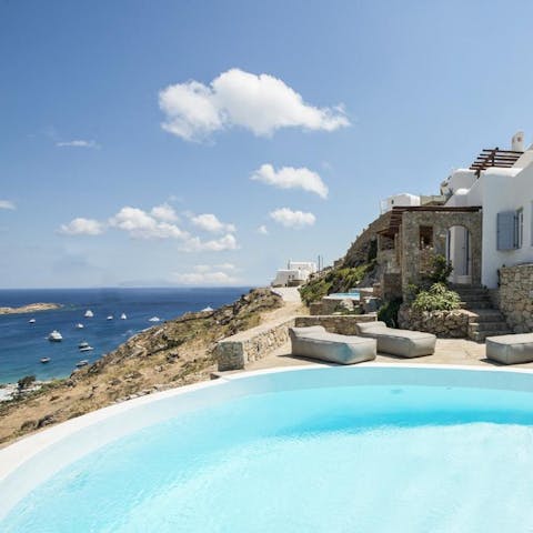 Enjoy idyllic views while relaxing in the pool