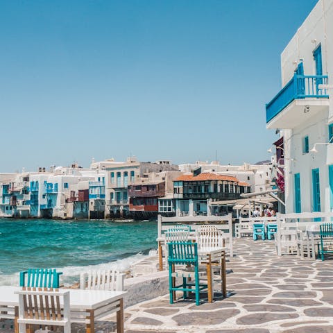 Explore Mykonos old town – less than 5 kilometres away