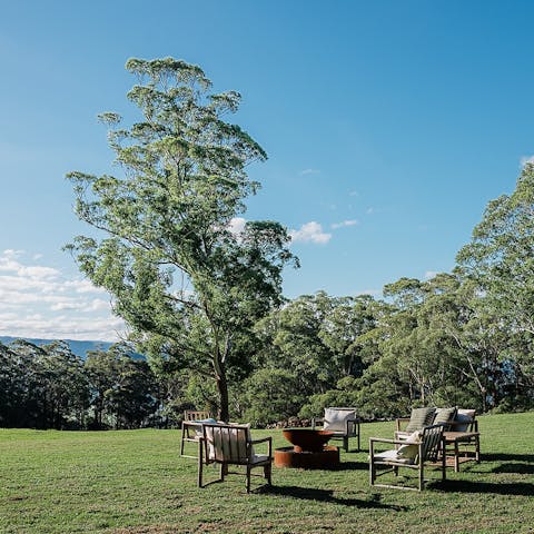 Gather for drinks outside and take in the views
