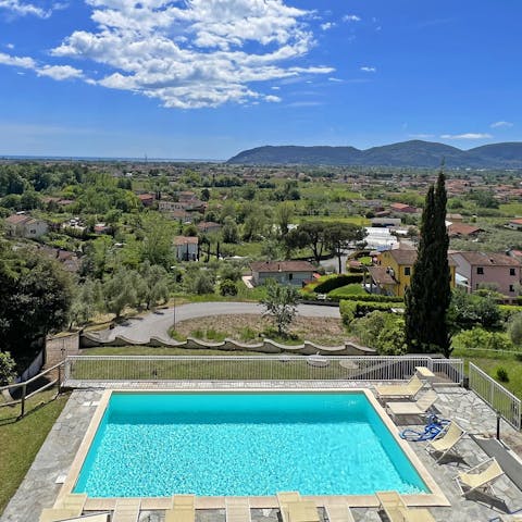 Cool off with a dip in the private pool