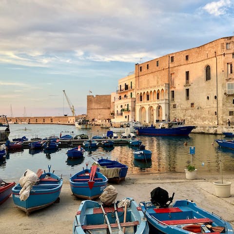 Stay  just a nine-minute drive away from the picturesque town of Monopoli, italy