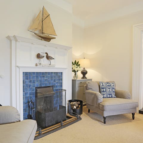 Curl up next to the roaring fire with a good book on chilly evenings