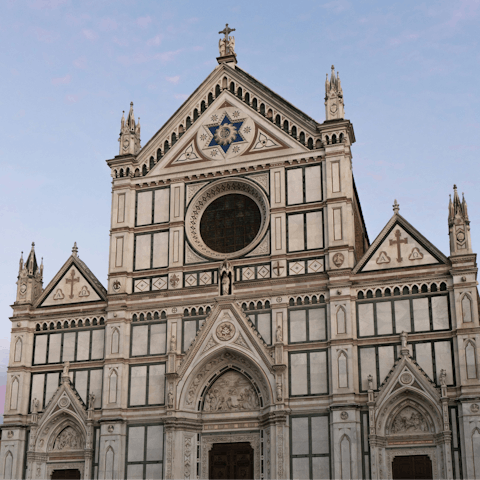 Stay in Santa Croce, a ten-minute walk from the pretty basilica