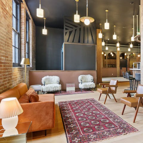 Unwind in your building's lounge area