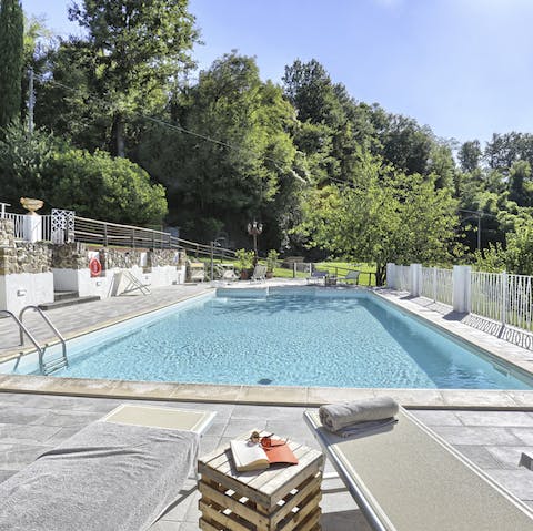 Settle in for an afternoon of relaxation by the outdoor pool