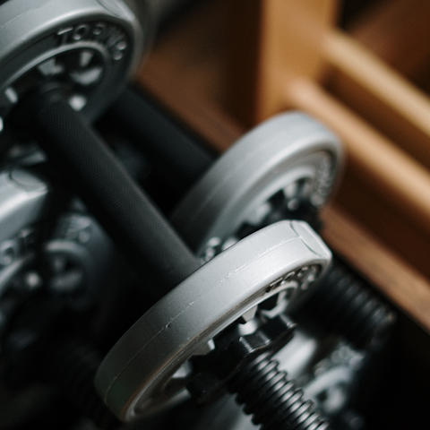 Find time to squeeze in a workout in the building's gym before heading to the spa facilities