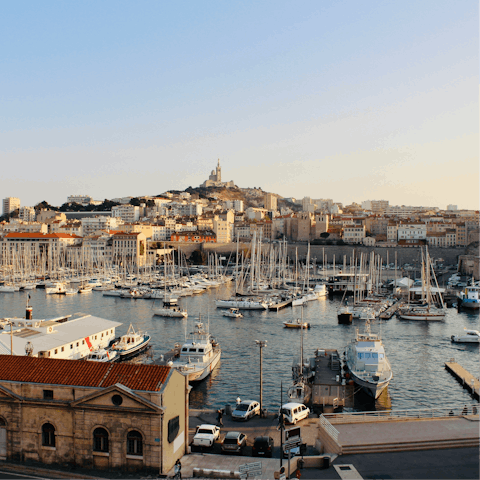 Wander through the Old Port and enjoy a coffee in a waterfront cafe