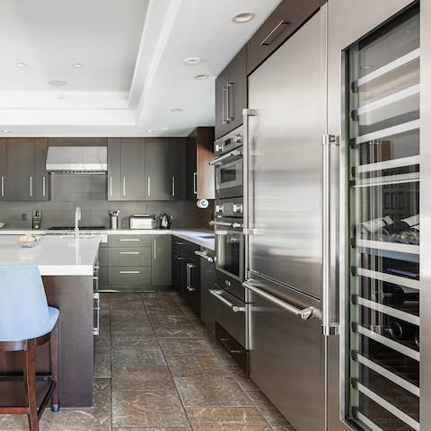 Cook up a feast in the state-of-the-art gourmet kitchen
