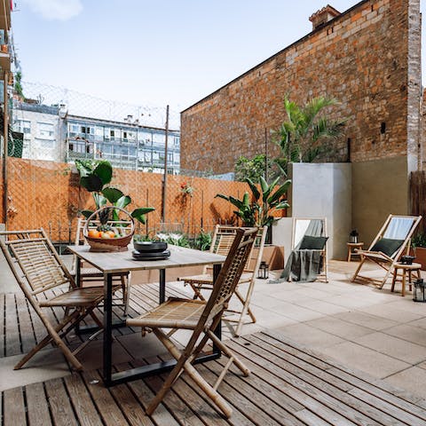 Soak up some rays over alfresco breakfasts on the terrace