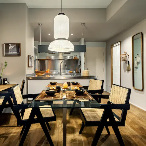 Serve up locally inspired dishes paired with Spanish wine at the dining area