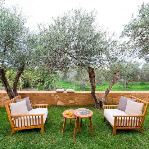 Find a quiet spot to unwind with a glass of wine at the end of the day