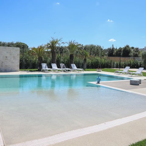 Soak up the sun from your private pool – the sloping entry makes it ideal for little ones