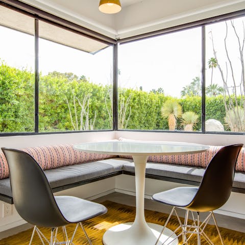 Have morning coffee in the sunny breakfast nook