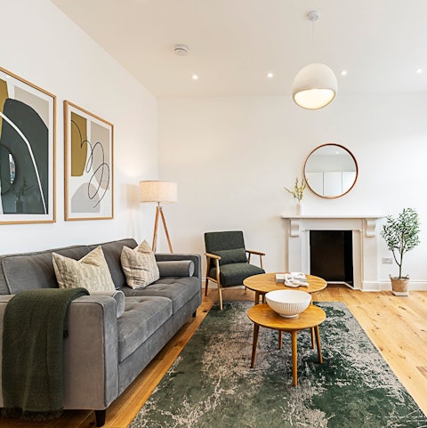 Make yourself at home in the cosy living area