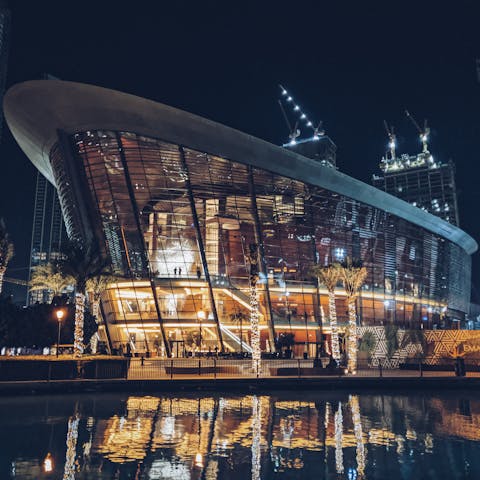 Enjoy a night of classical entertainment in the nearby Dubai Opera House