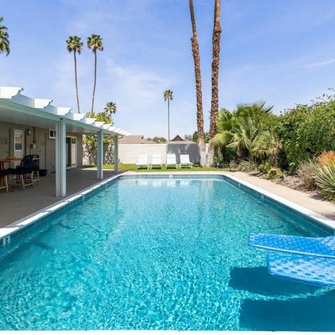 Cool off with a dip in the swimming pool