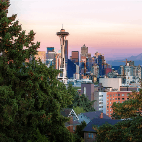 Catch the bus less than a block away and explore Downtown Seattle