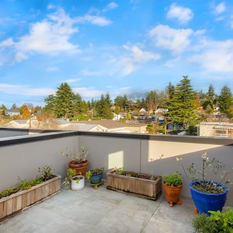 Start your day with a fresh coffee on the private balcony
