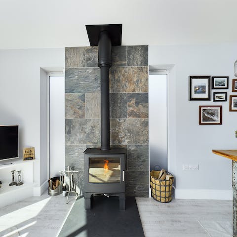 Curl up next to the fire when the evenings get a bit chillier