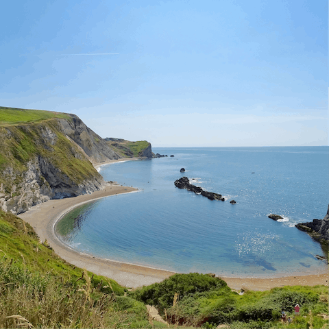 Take in views of Chesil Beach from Hardy Monument, just 5 minutes away by car