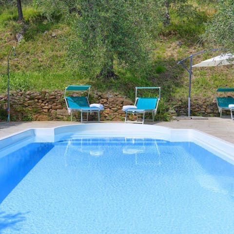 Soak up the sun from in or beside the private pool