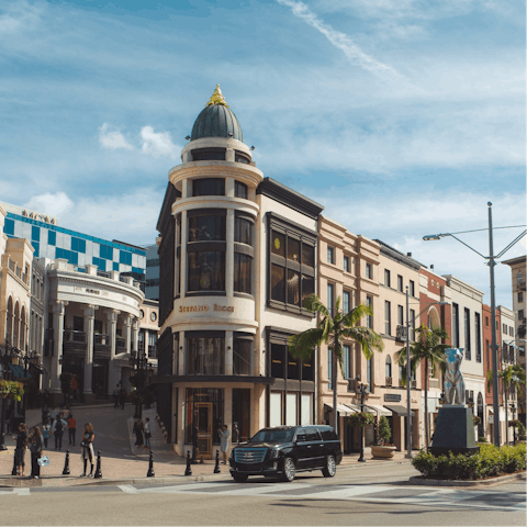Get behind the wheel and reach Rodeo Drive in five minutes