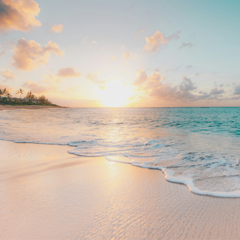 Stroll down to the beach in just one minute