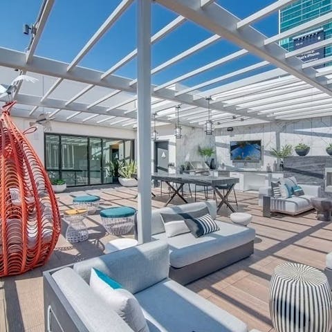 Soak up the views of the Hollywood Hills at the clubhouse