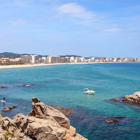 Spend leisurely days on the nearest sandy beach, Sant Antoni de Calonge, 5km away
