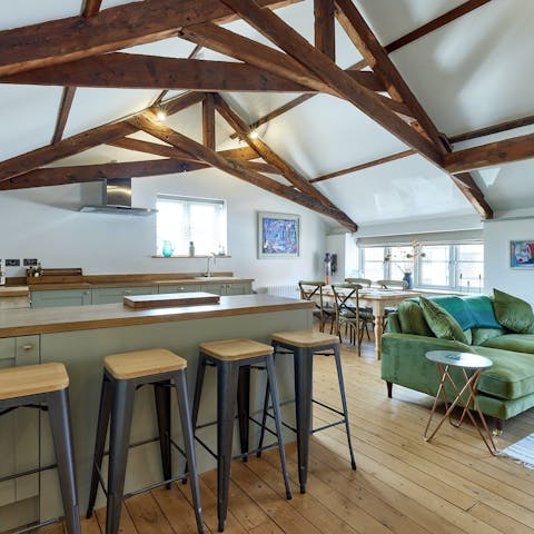 Unwind under characterful wooden beams