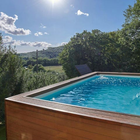 Cool off from the sun in your private pool