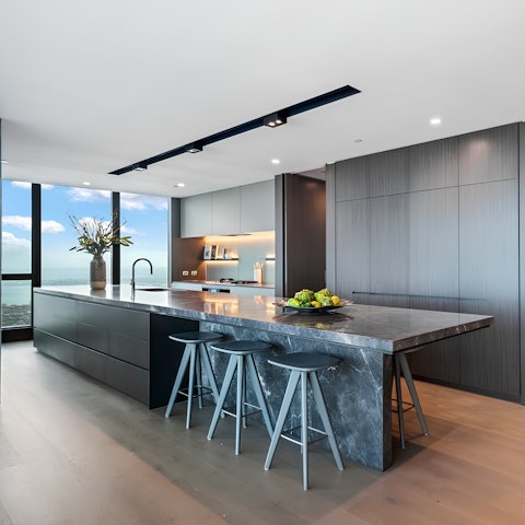 Cook together in the gourmet kitchen