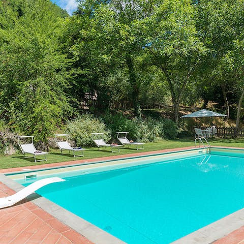 Laze away your days at the private pool