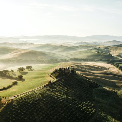 Hike and admire the rock formations in Area Le Balze, a short drive away
