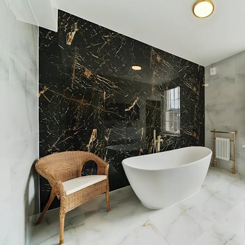 Unwind in a bubble bath after a day spent in museums and galleries