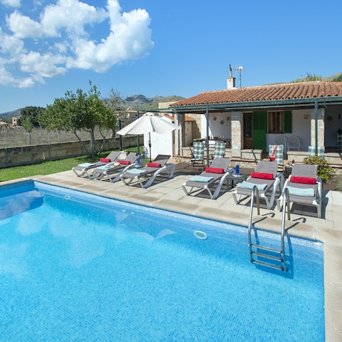 Dive into your private swimming pool to cool down