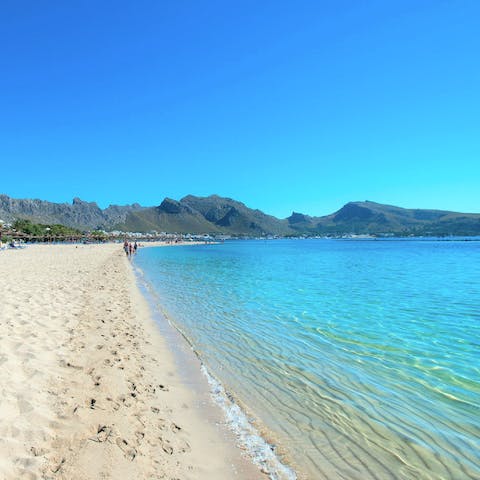 Spend a day at the beach – it's only 2 kilometres away